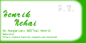 henrik nehai business card